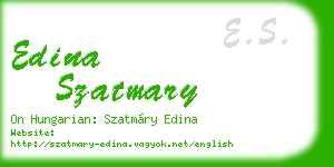 edina szatmary business card