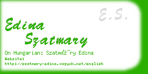 edina szatmary business card